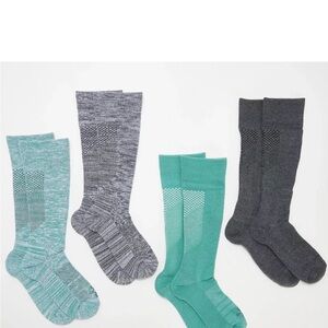 Elegant Women's Sock Collection - Gray and Teal